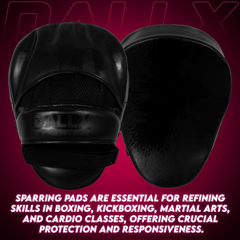 DALLX Sports Punch Mitts Target Focus Pads Hook and Jab Curved for MMA Training Martial Arts Karate Kickboxing Muay Thai with Adjustable Straps Ventilated - Image 3